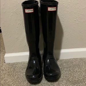 Tall black Hunter boots